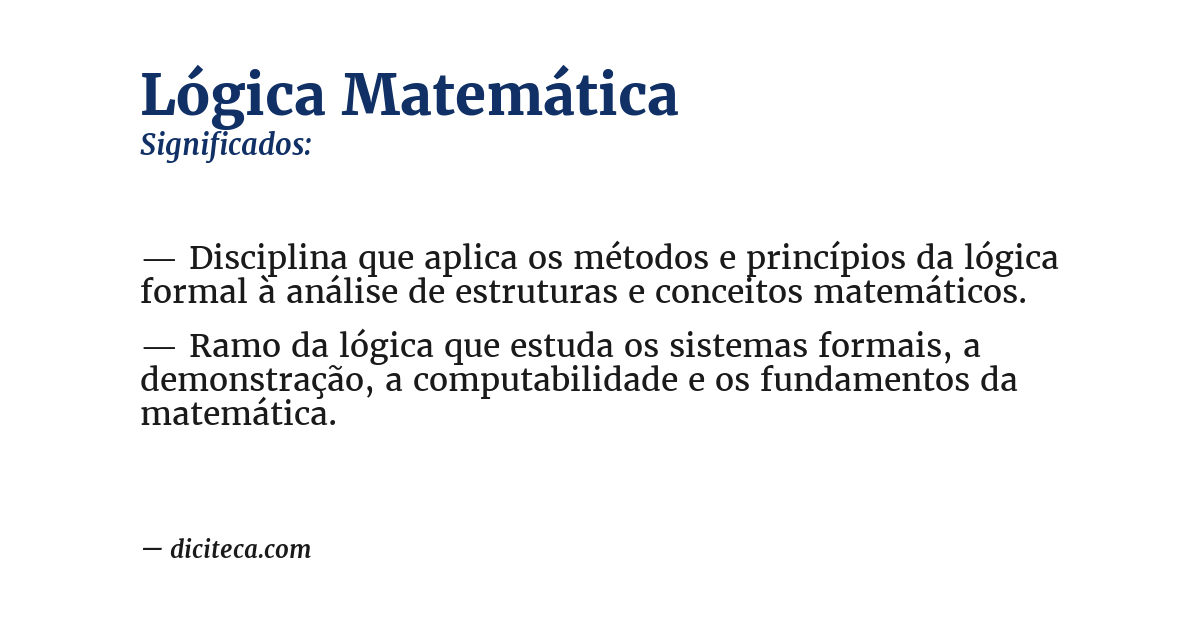 Significado de lógica matemática
