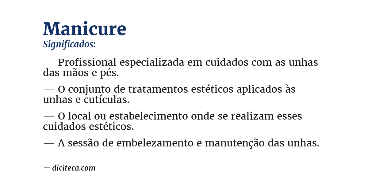 Significado de manicure