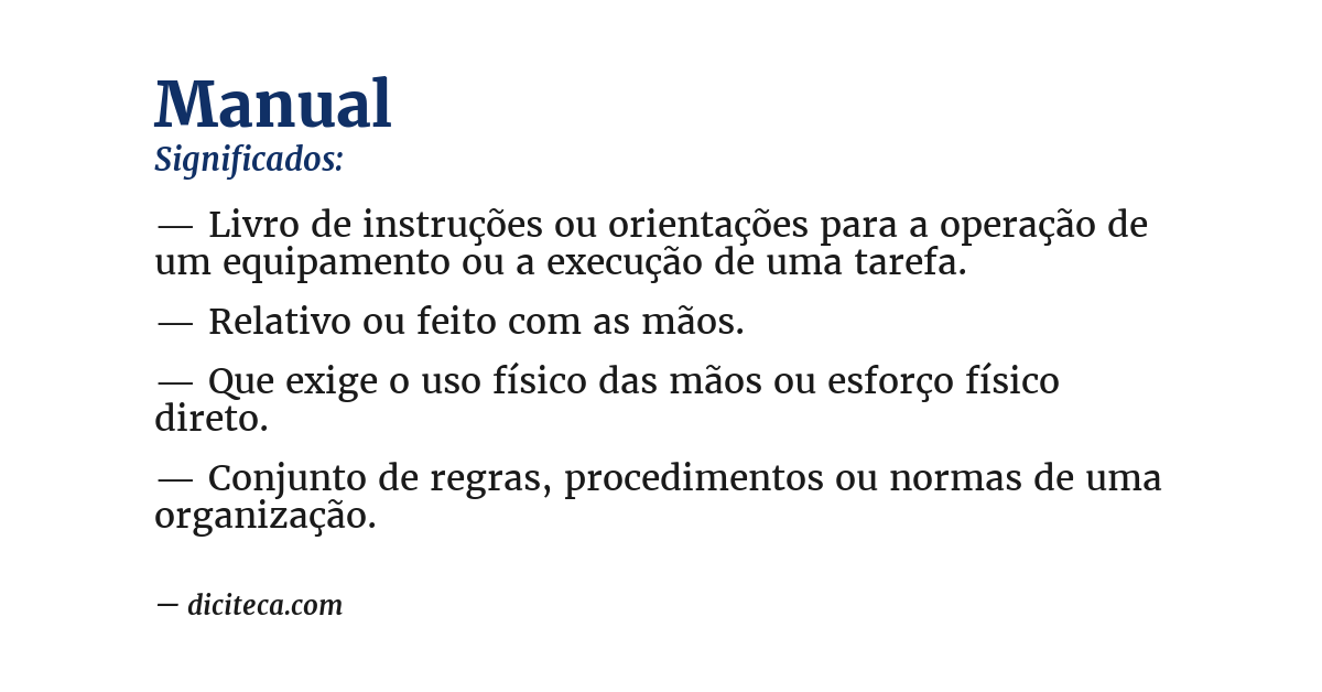 Significado de manual