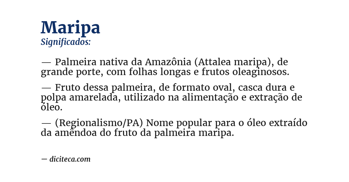 Significado de maripa