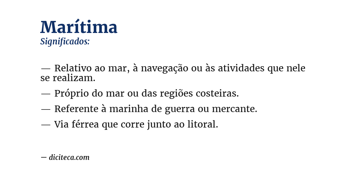 Significado de marítima