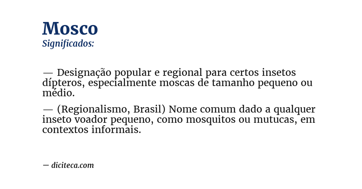 Significado de mosco
