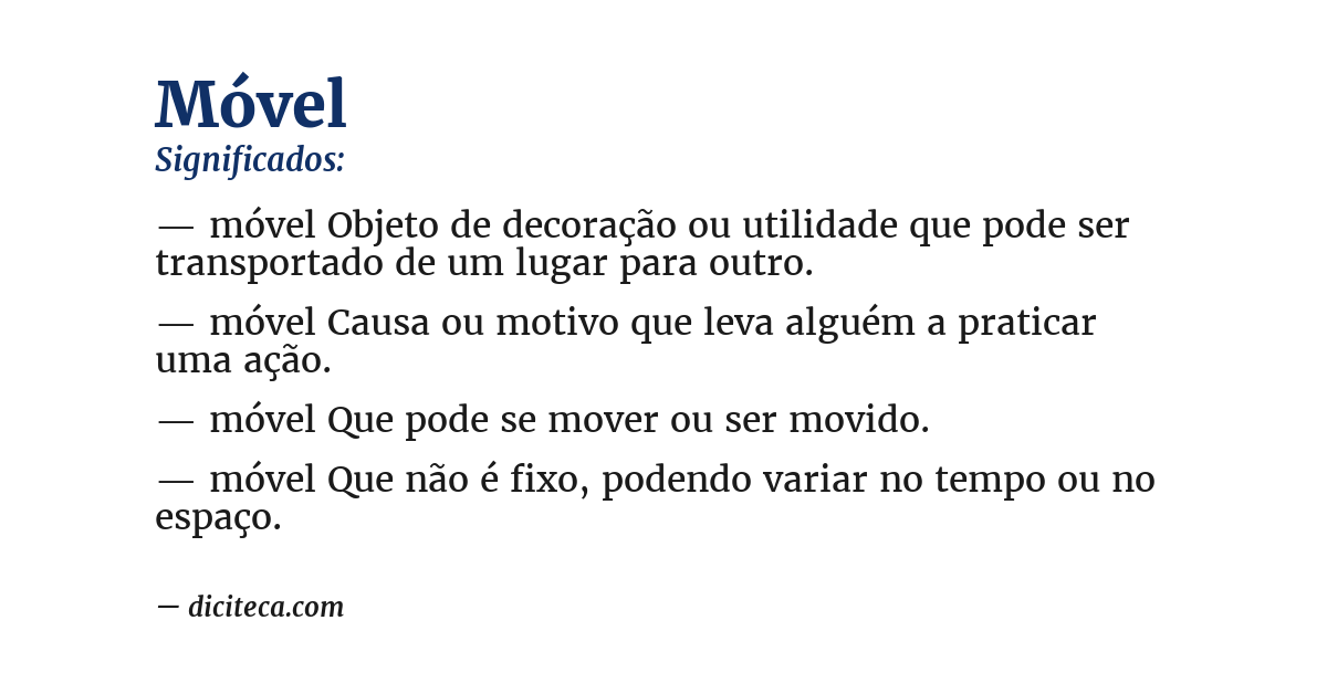 Significado de móvel