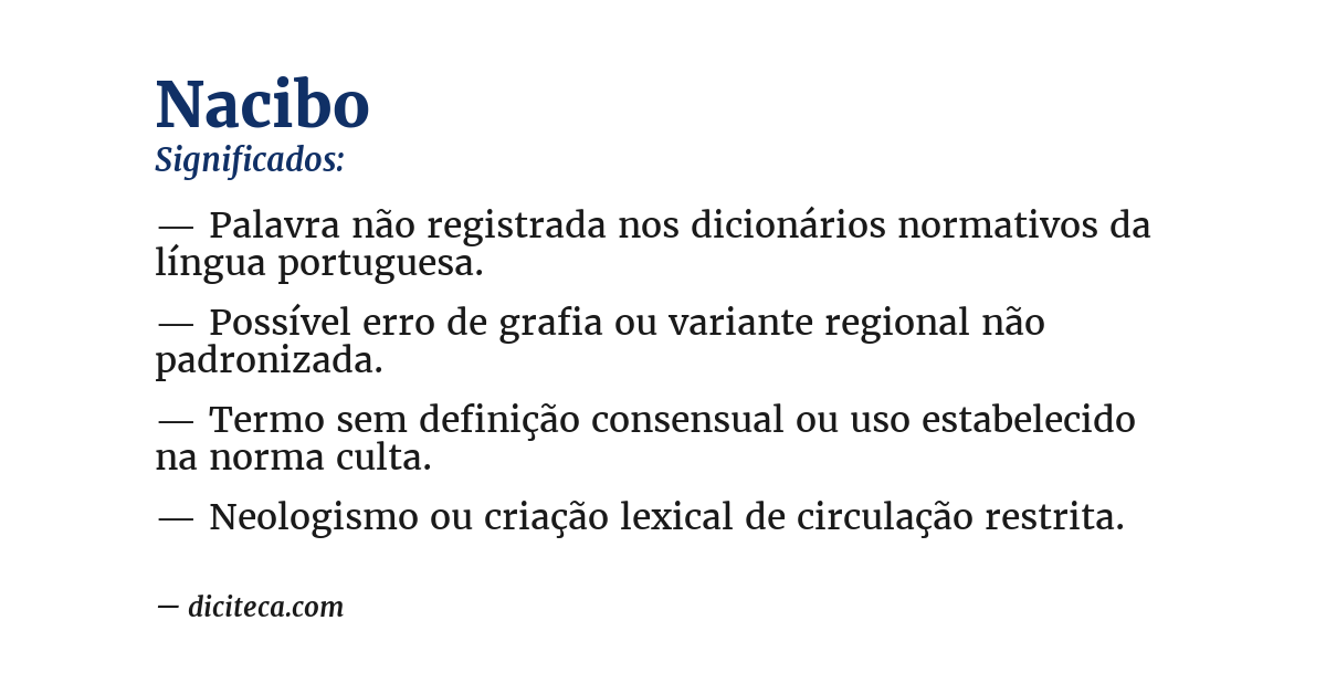 Significado de nacibo