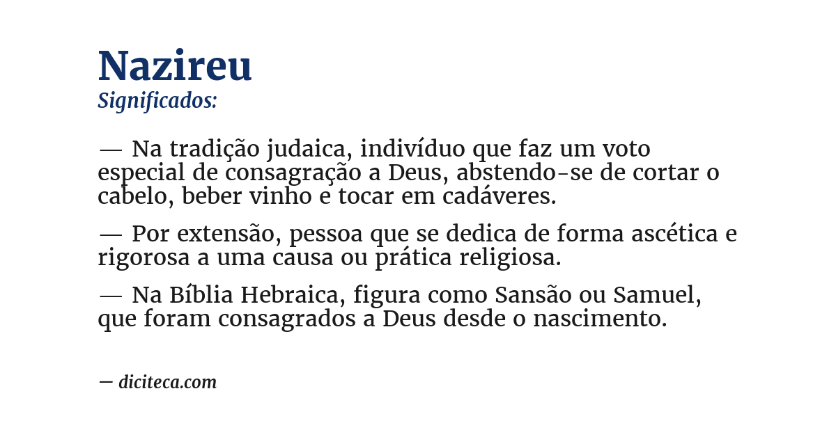 Significado de nazireu