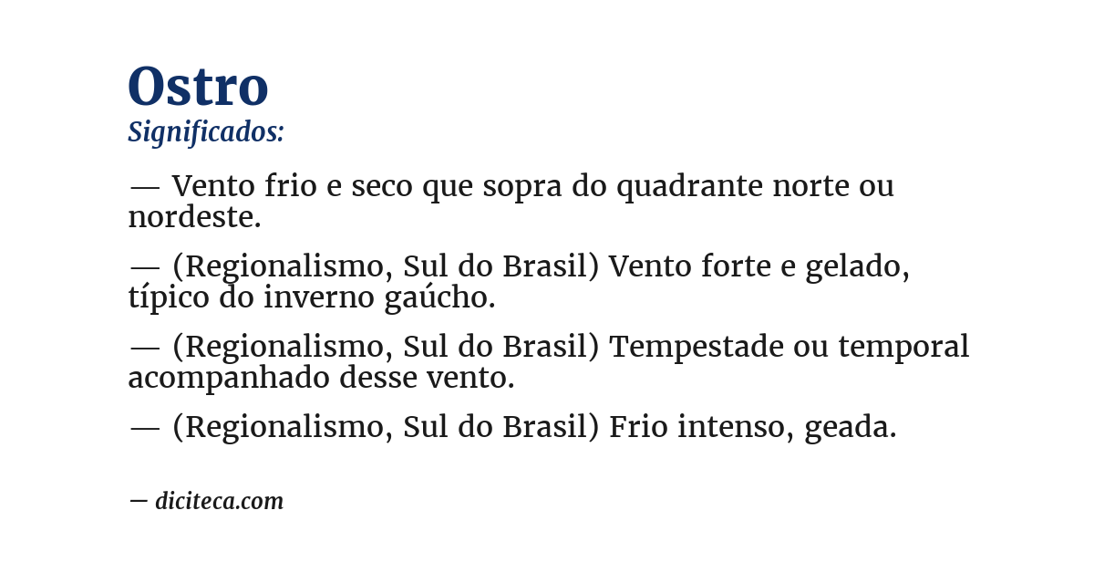 Significado de ostro