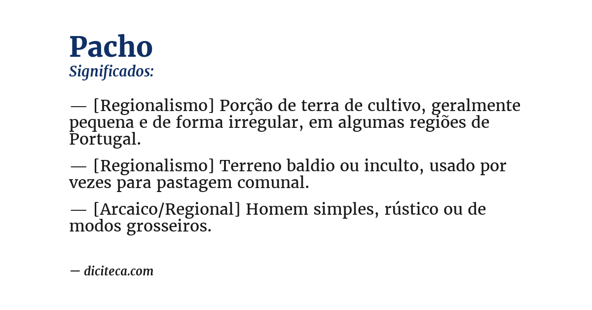 Significado de pacho