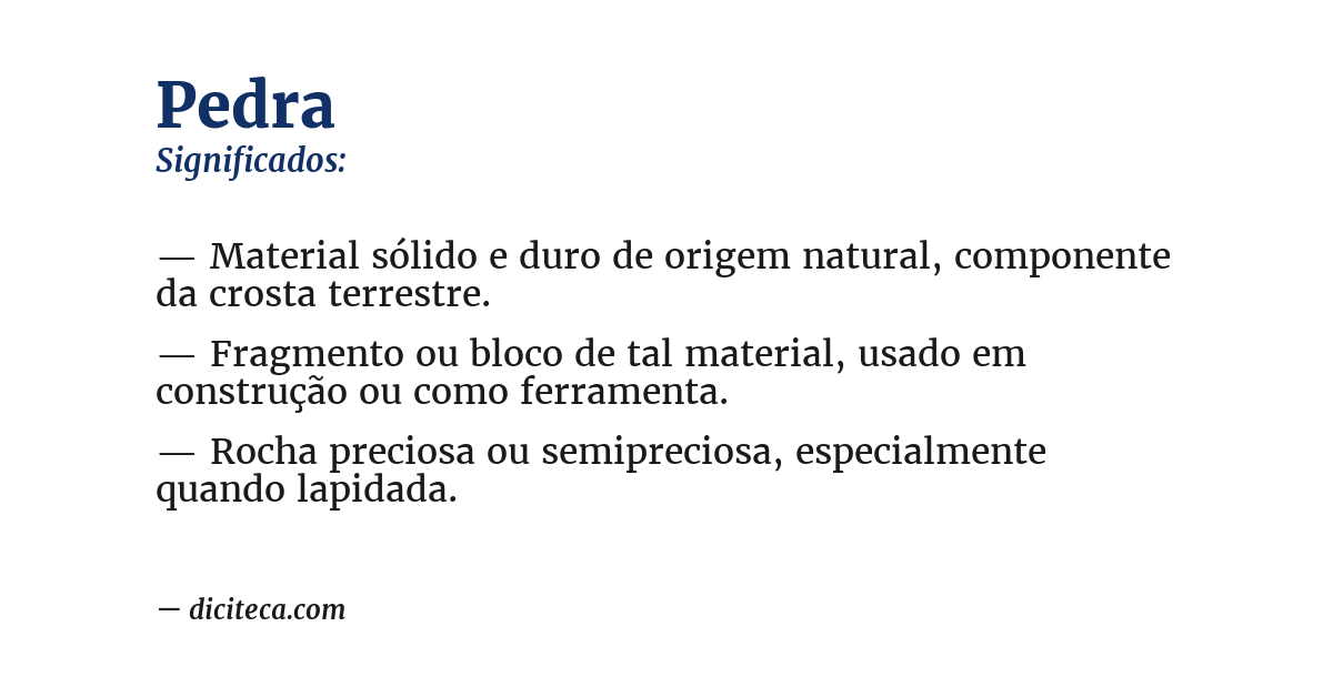Significado de pedra