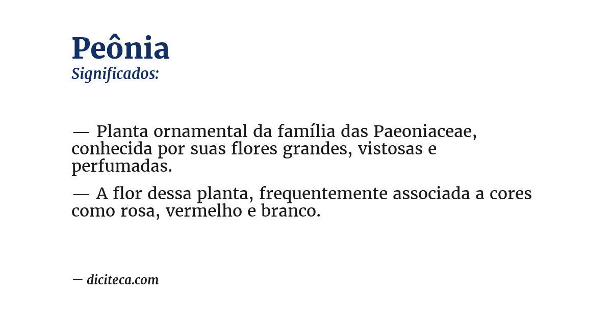 Significado de peônia