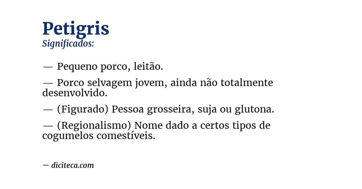 Significado de petigris