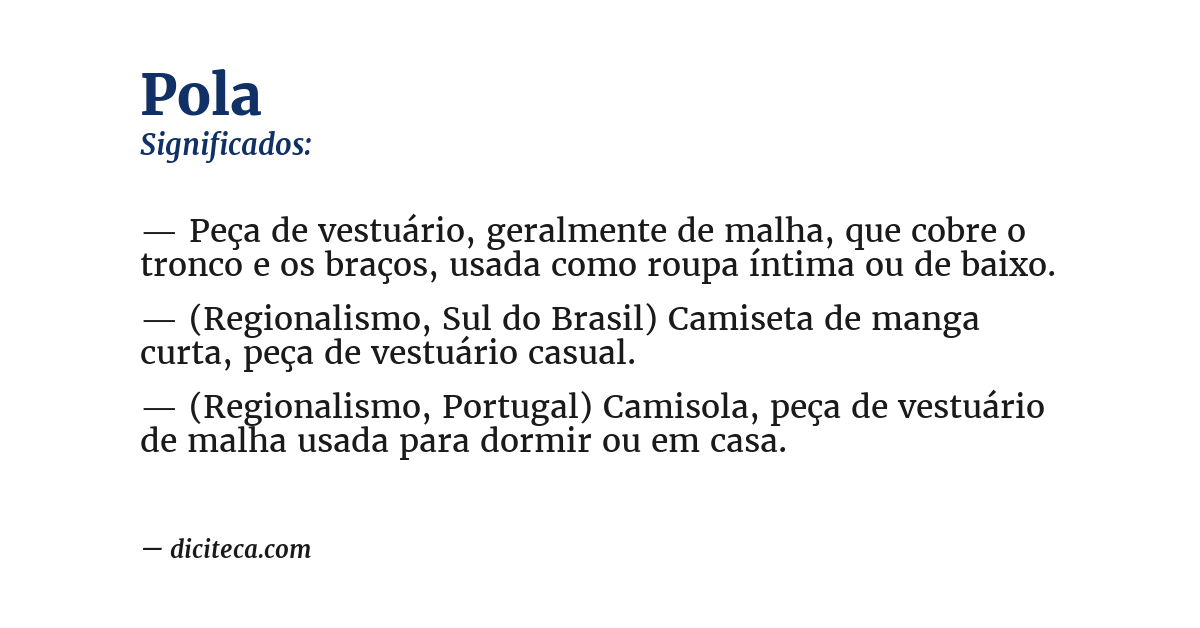 Significado de pola