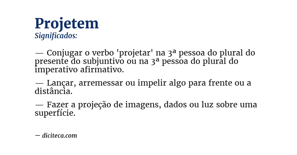 Significado de projetem