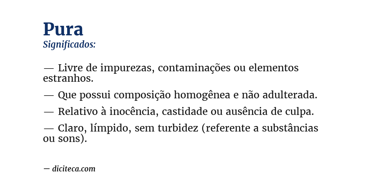 Significado de pura