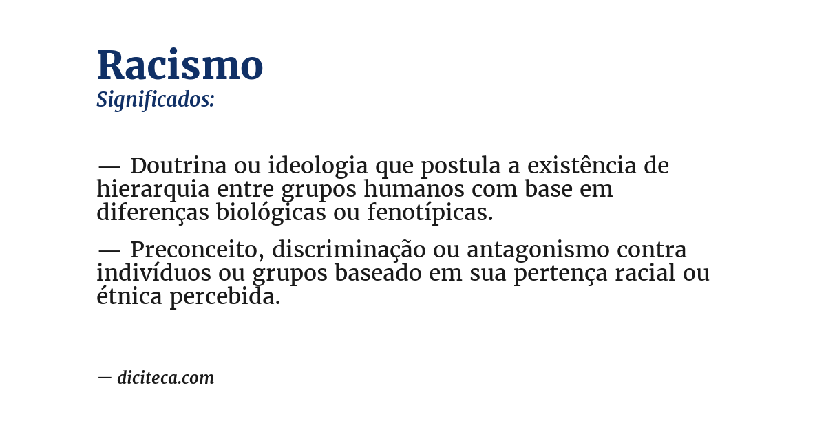 Significado de racismo