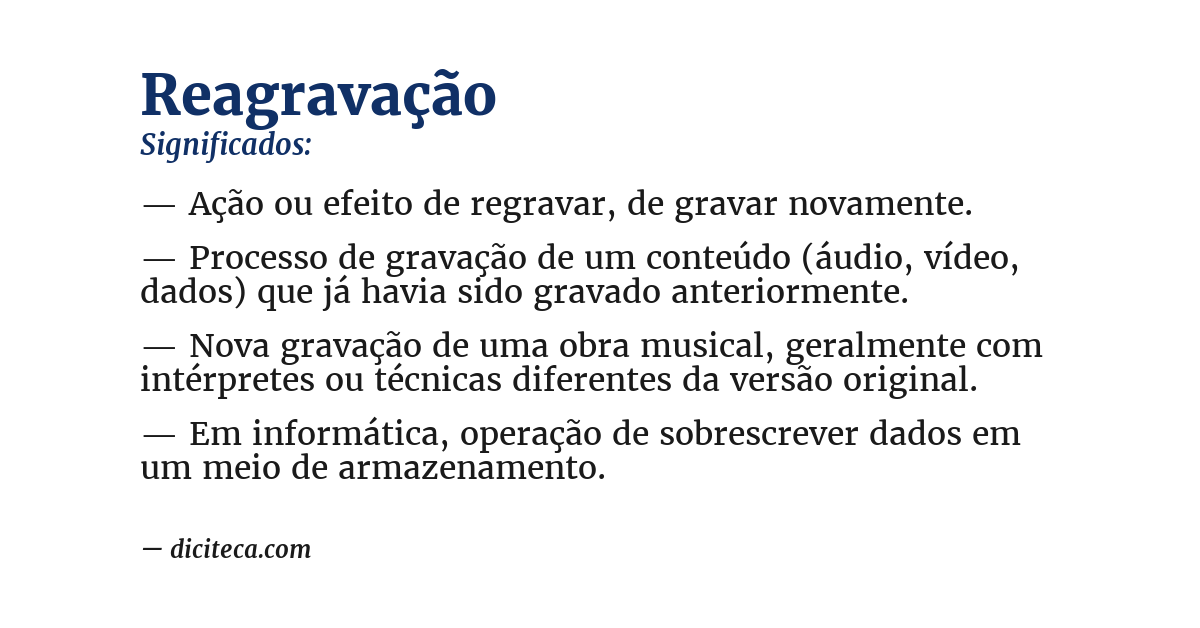 Significado de reagravação