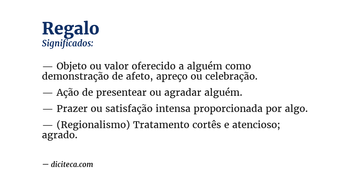 Significado de regalo