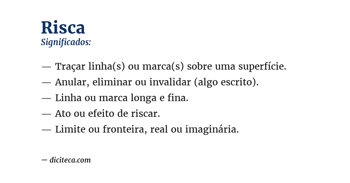 Significado de risca