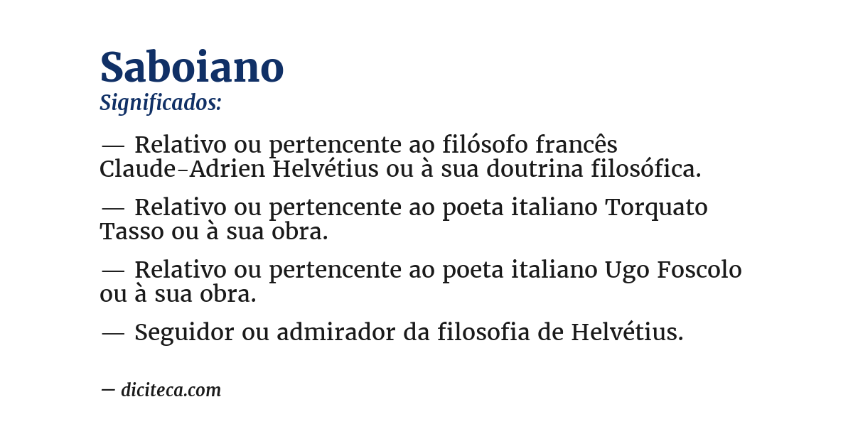 Significado de saboiano