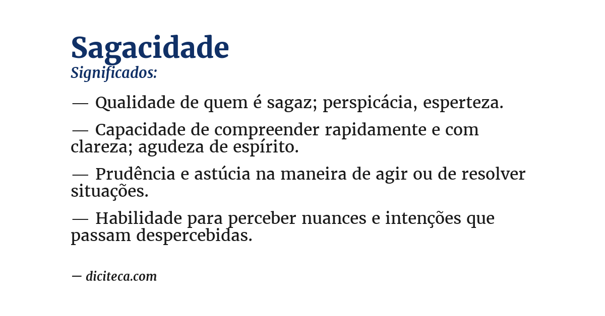 Significado de sagacidade