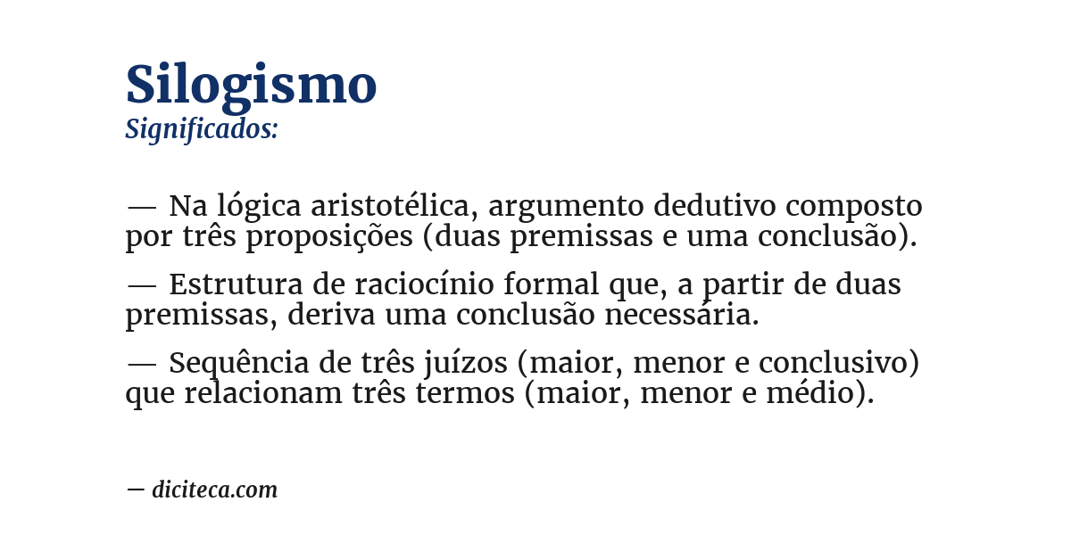 Significado de silogismo