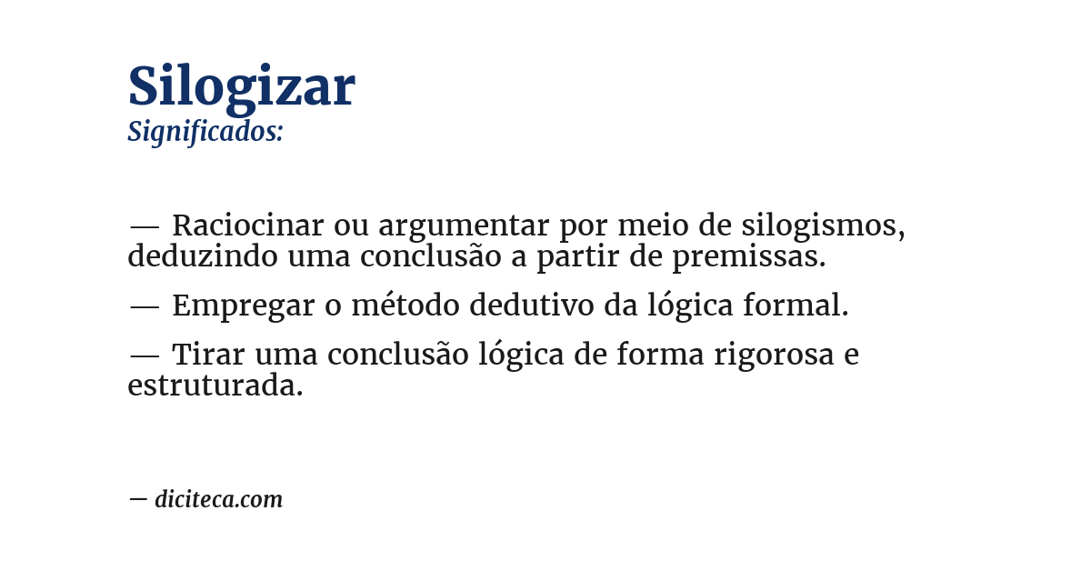 Significado de silogizar