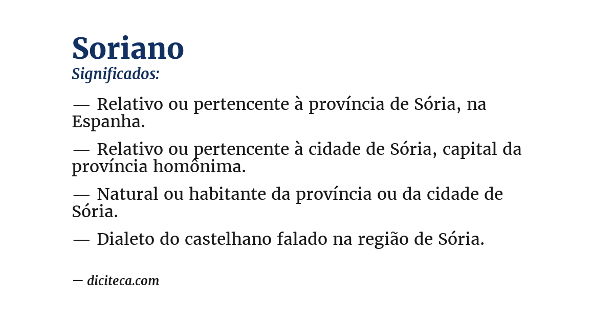 Significado de soriano