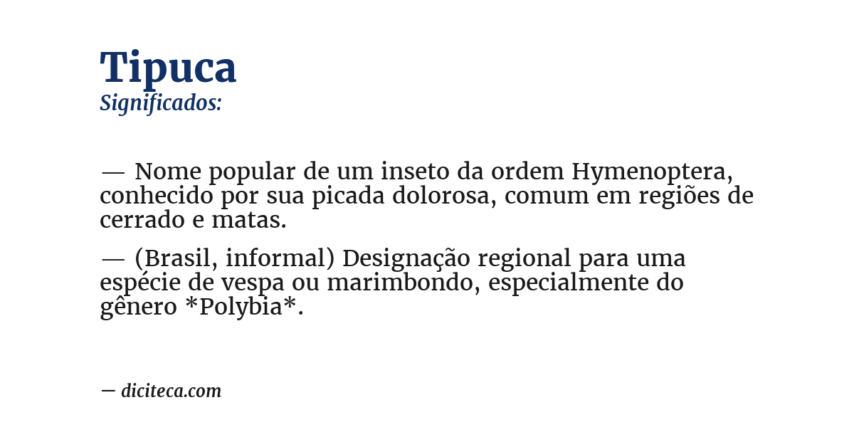 Significado de tipuca