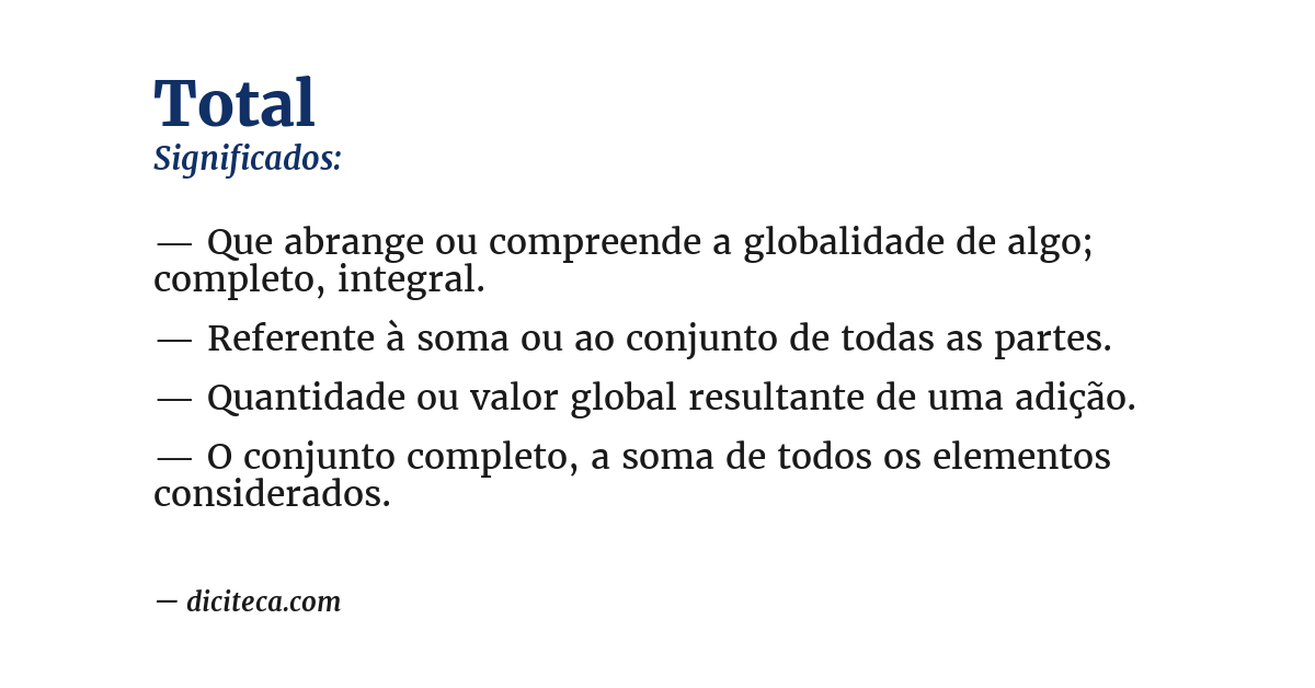 Significado de total