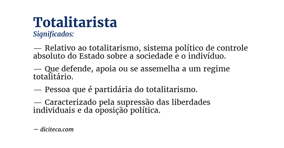 Significado de totalitarista