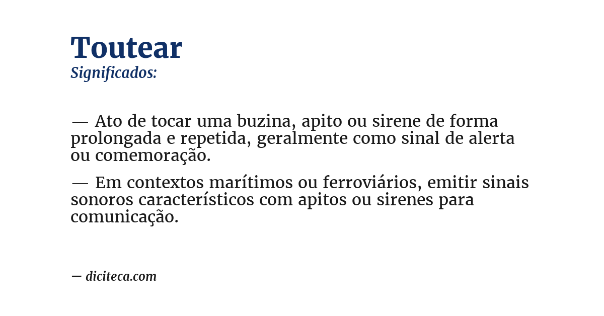 Significado de toutear