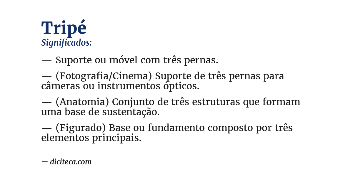 Significado de tripé