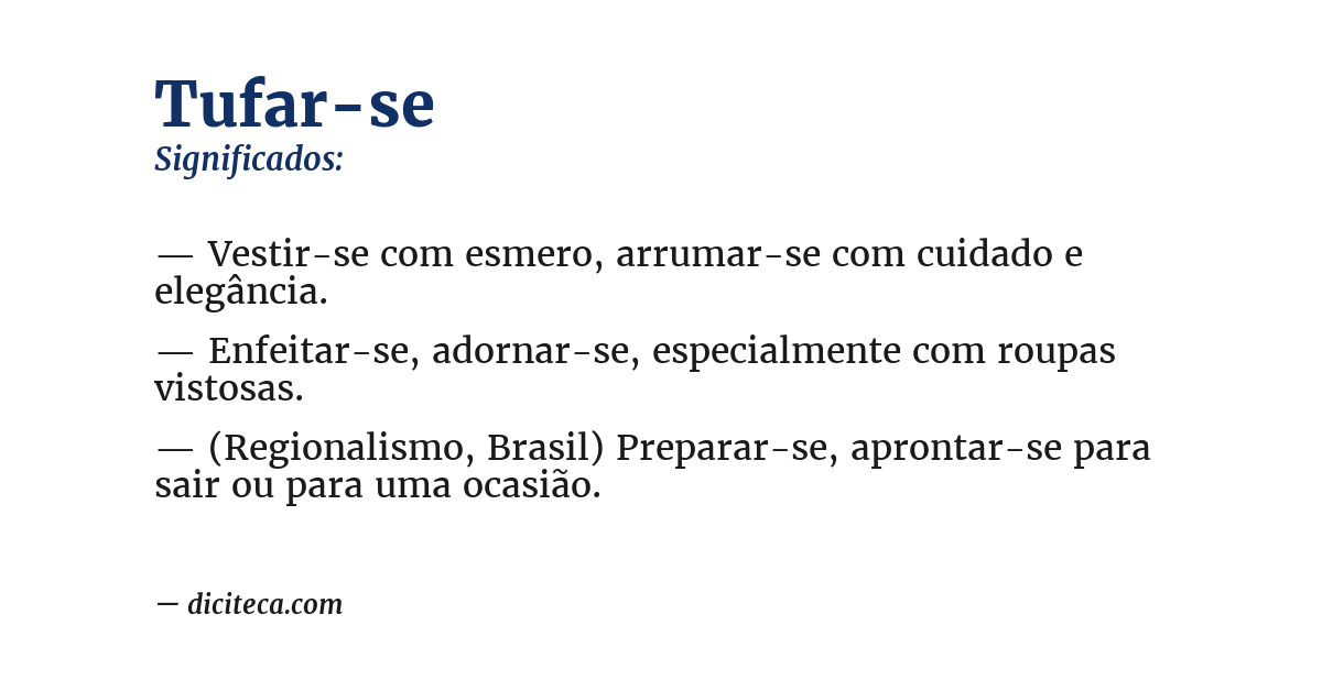 Significado de tufar-se