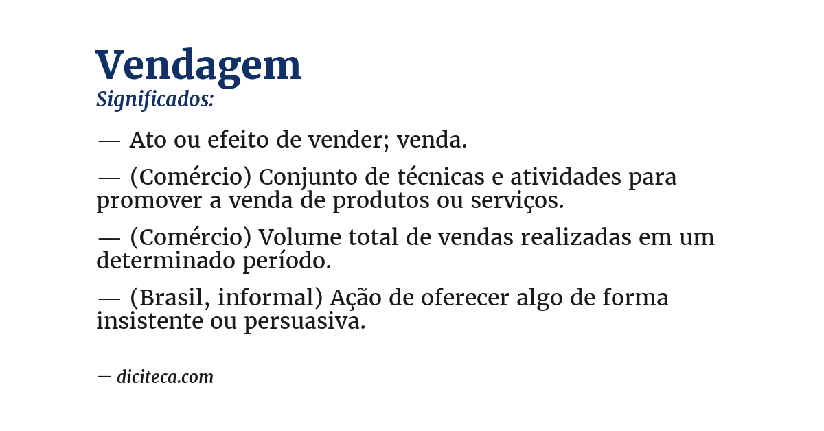 Significado de vendagem