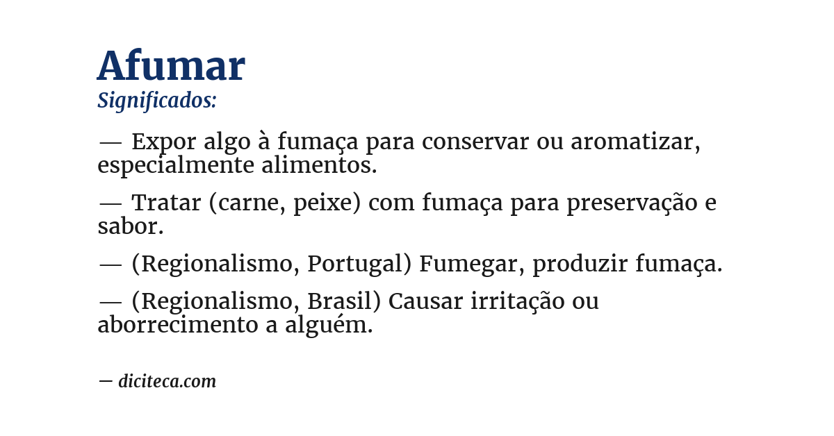 Significado de afumar
