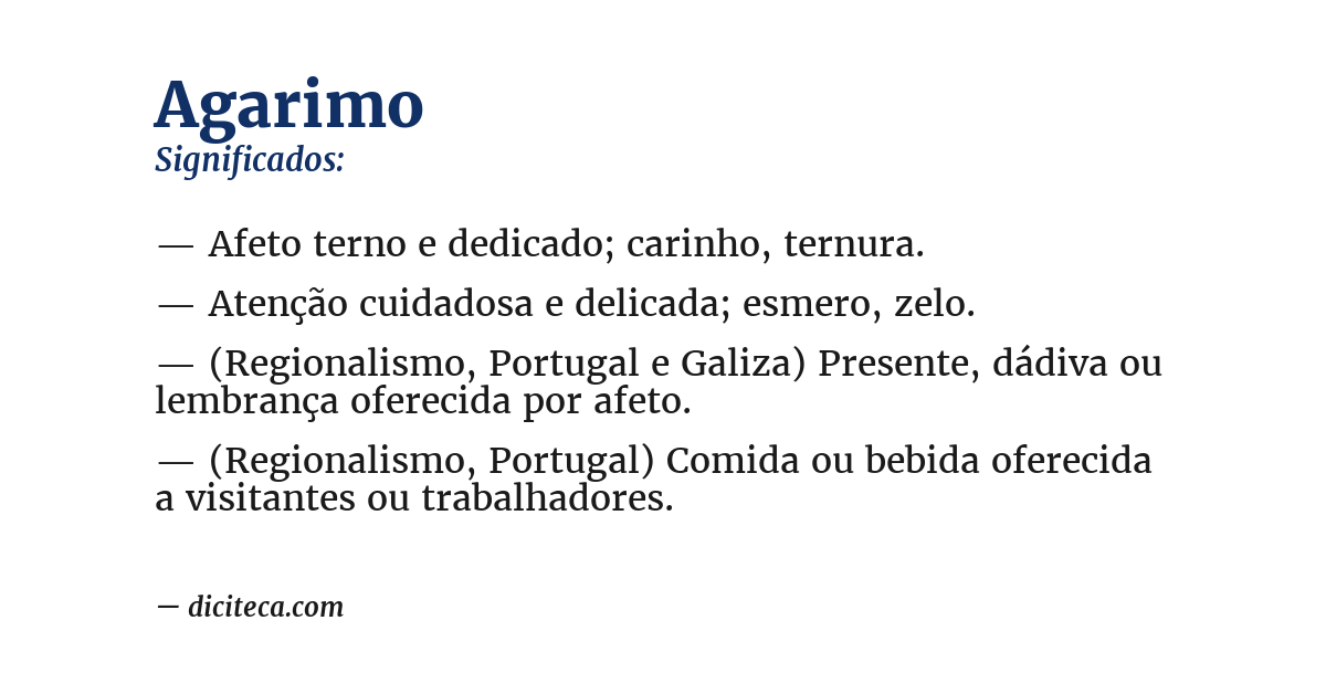 Significado de agarimo