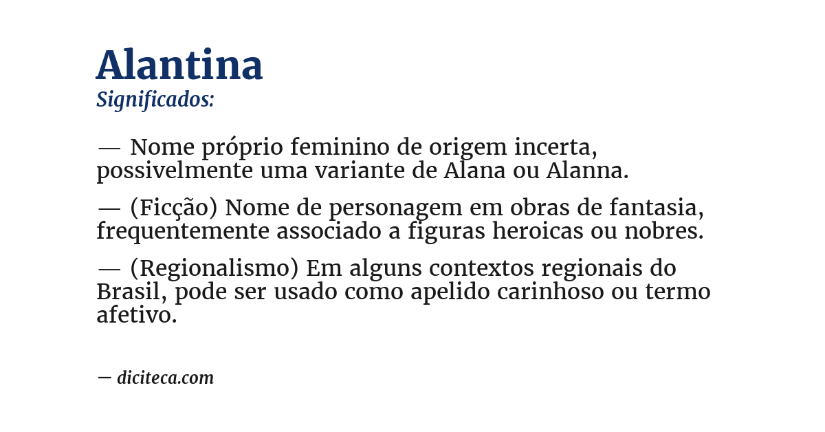 Significado de alantina