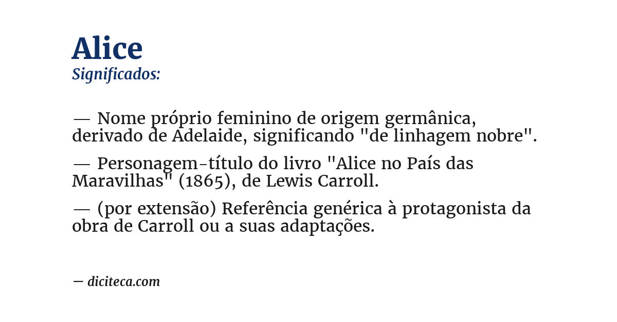 Significado de alice