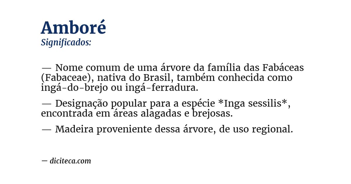 Significado de amboré