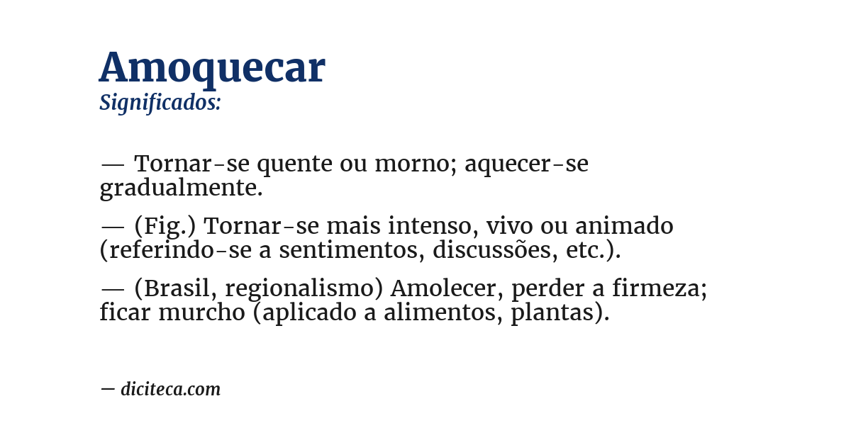 Significado de amoquecar