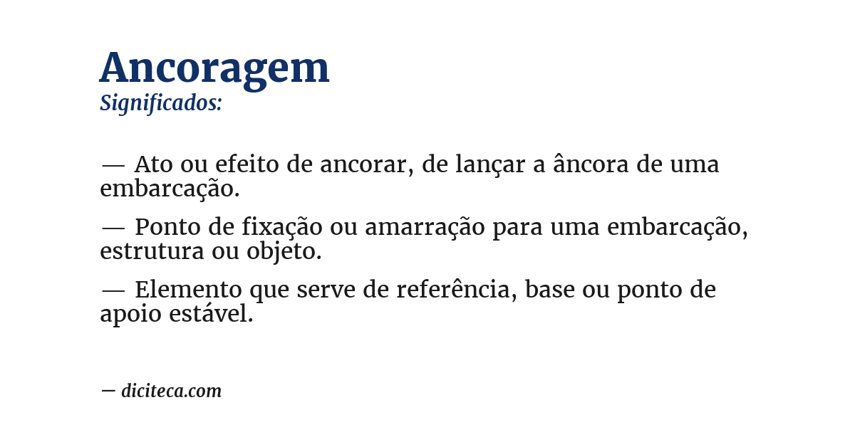 Significado de ancoragem