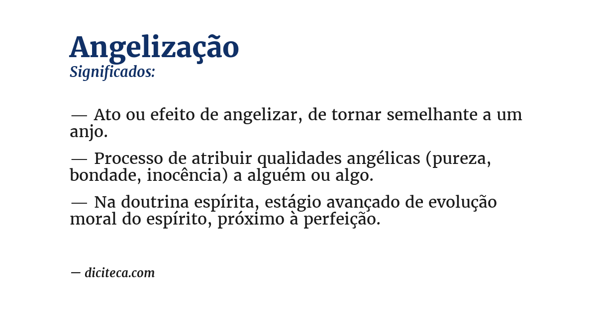 Significado de angelização