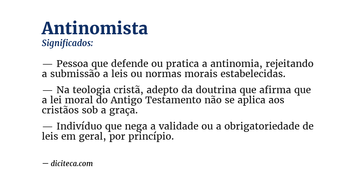 Significado de antinomista