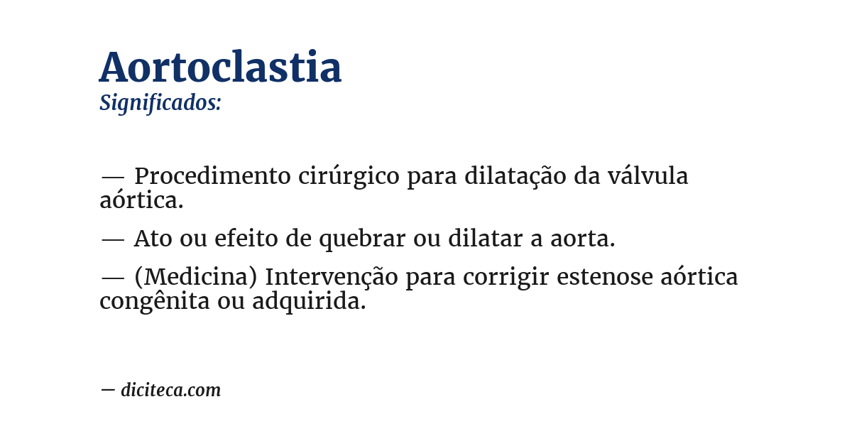 Significado de aortoclastia