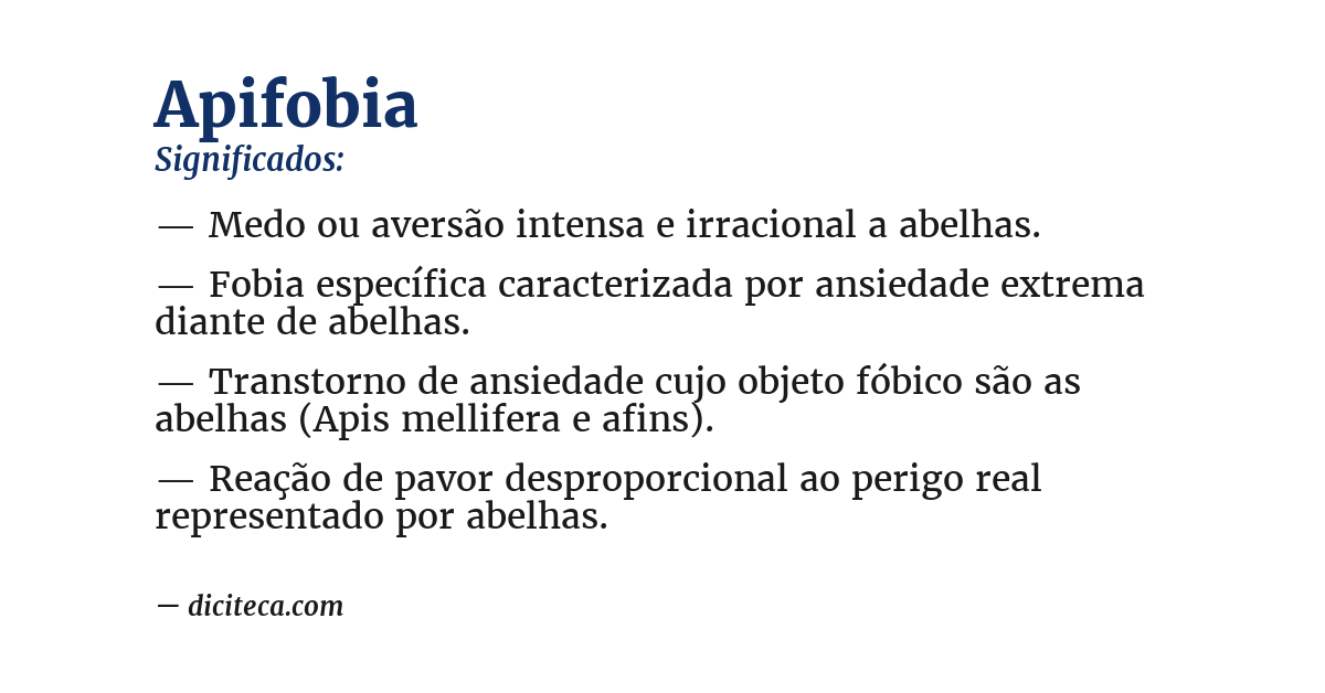 Significado de apifobia