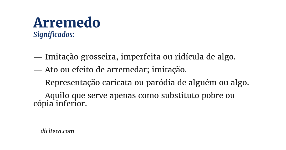 Significado de arremedo