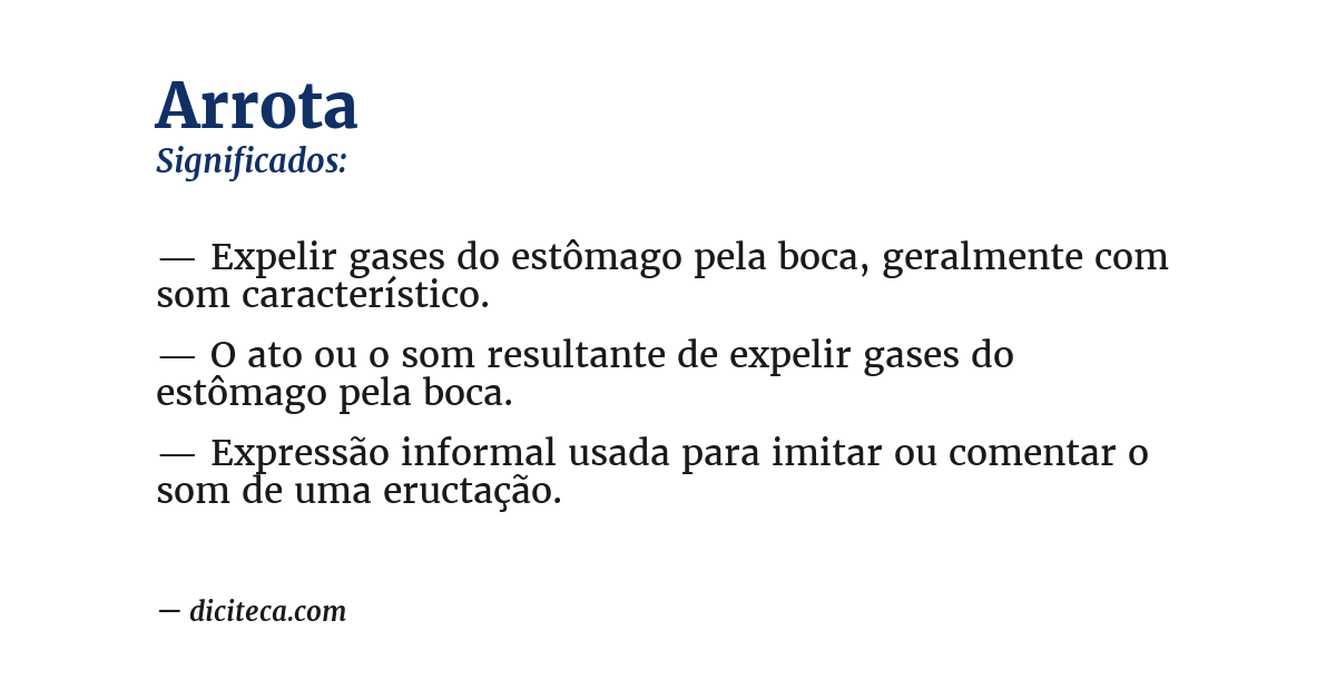 Significado de arrota