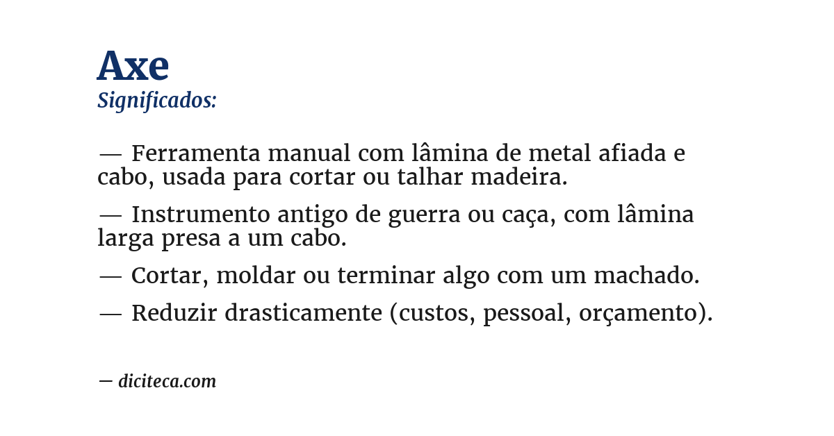 Significado de axe