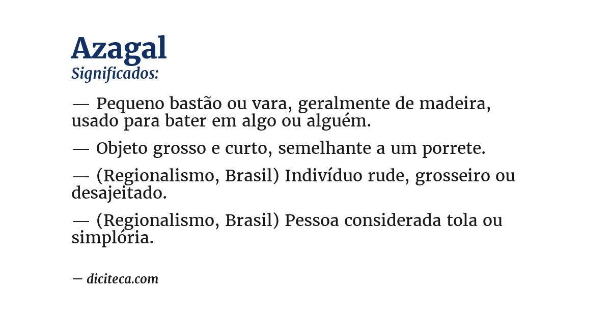 Significado de azagal