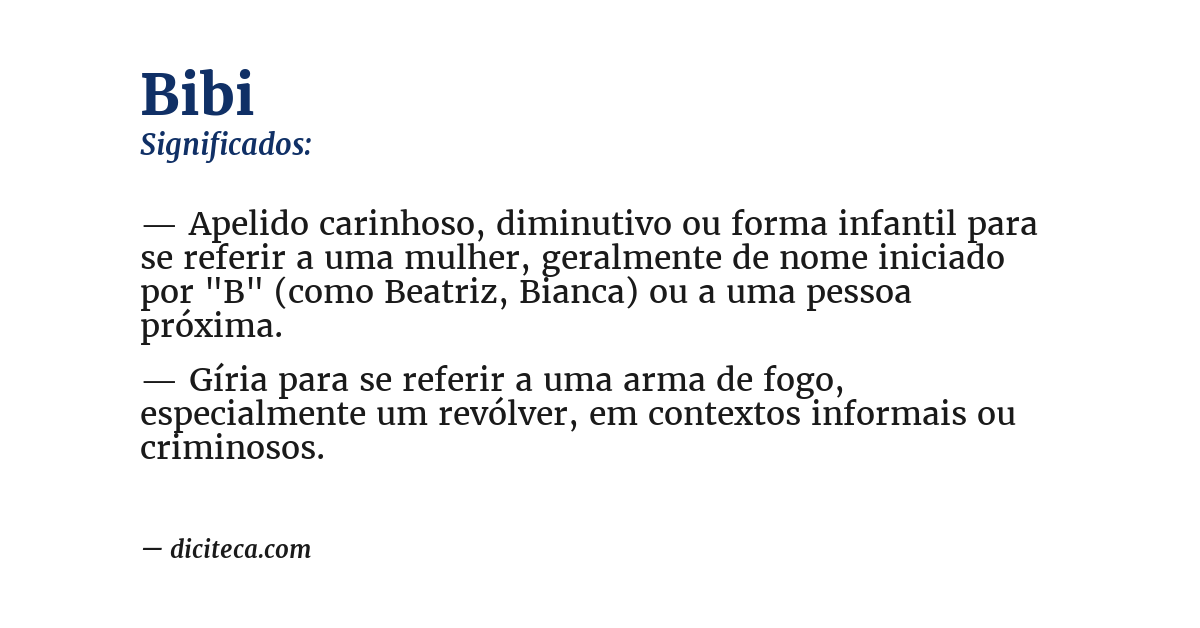 Significado de bibi