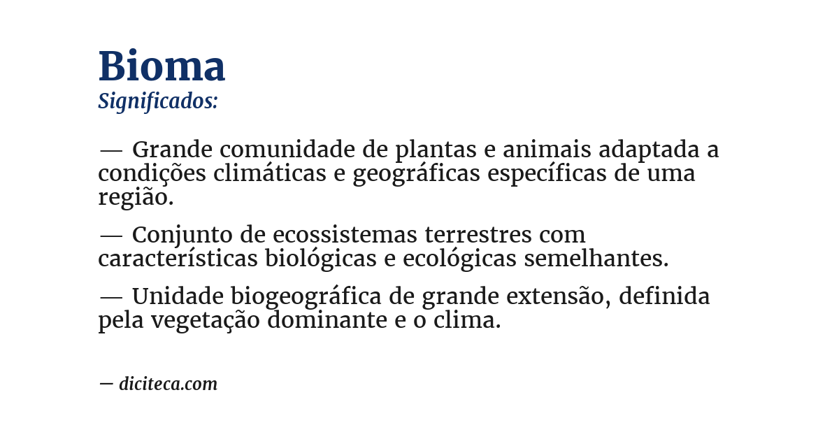 Significado de bioma